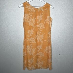 Tommy Bahamas Orange Floral Silk Dress Size 6